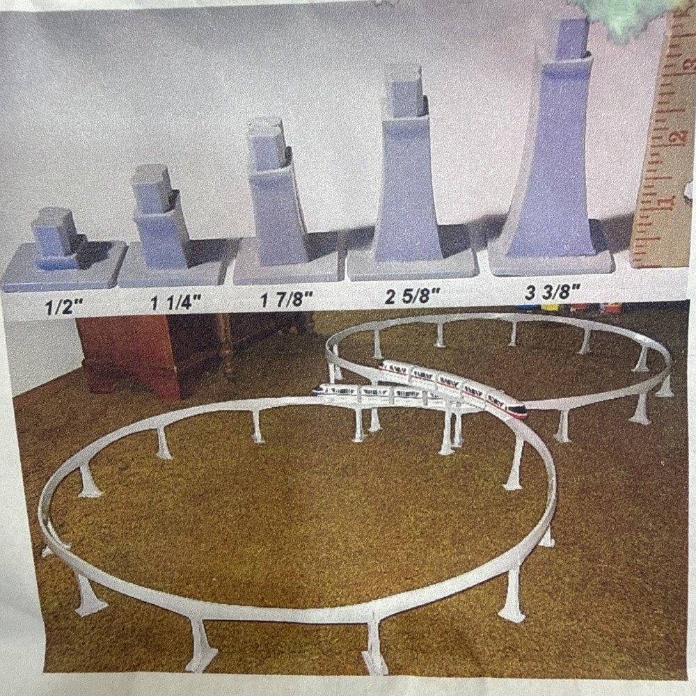 Graduated Columns / Piers 10 Pc Disney Toy Monorail Track Low Version - Gray - Picture 9 of 10